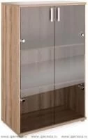 Стеллаж НТ-480 со стеклянными дверьми НТ-601.2стл