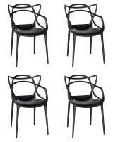 Набор 4 шт Стул обеденный DOBRIN MASTERS, чёрный (B-03)