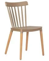 Стул обеденный DOBRIN THEO, ножки светлый бук, цвет бежевый (GR-03)