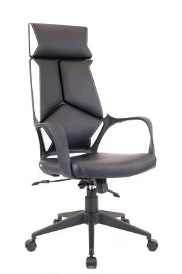 Кресло Everprof Trio Black TМ Экокожа Черный/ Белый