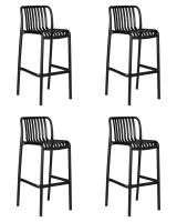 Набор 4 шт Стул барный DOBRIN CHLOE BAR, черный