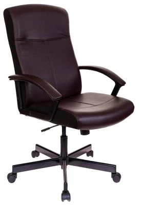 Кресло руководителя Бюрократ DOMINUS коричневый/черный эко.кожа крестов. металл