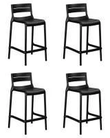Набор 4 шт Стул полубарный DOBRIN NESSA, черный (B-03)