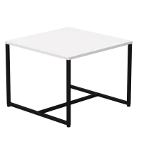 Стол журнальный Everprof EVO (ЭВО) 604х604х460 Белый/Черный