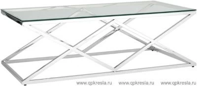 Журнальный стол 120*60 ИНСИГНИЯ серебро