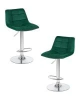 Набор 2 шт Стул барный DOBRIN TAILOR, зеленый велюр (MJ9-88)