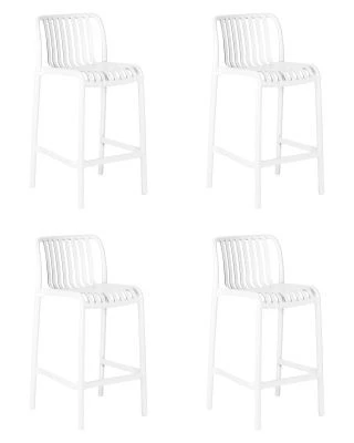 Набор 4 шт Стул полубарный DOBRIN CHLOE, белый