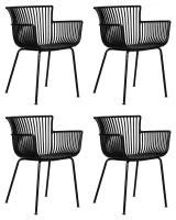Набор 4 шт Стул обеденный DOBRIN ROSS, черный (B-03) без подушки