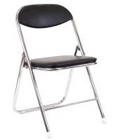 Стул складной Everprof Joker Chrome Экокожа Черный