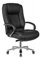 Кресло руководителя Бюрократ T-9925SL черный кожа крестовина металл хром