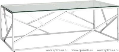 Журнальный стол 120*60 АРТ ДЕКО серебро