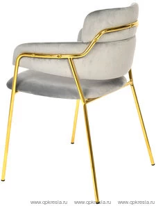 Стул Полин Вельвет Светло-серый