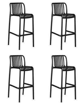 Набор 4 шт Стул барный DOBRIN CHLOE BAR, черный