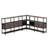 Набор стеллажных систем №15 Everprof EVO (ЭВО) 2440x2020x1120 Дуб Пасадена/Черный