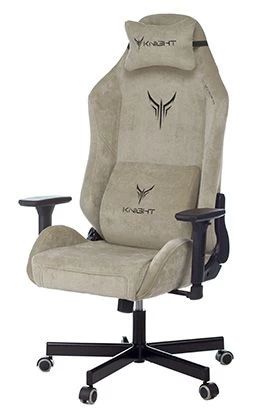 Кресло игровое Knight N1 Fabric бежевый Light-21 с подголов. крестов. металл | Купить в КупиКресла.ру