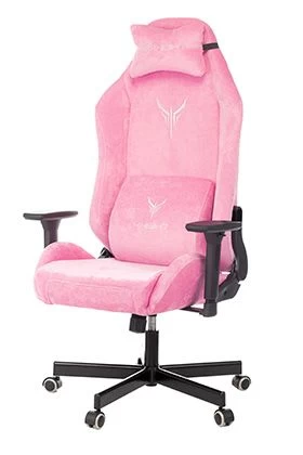 Кресло игровое Knight N1 Fabric розовый Velvet 36 с подголов. крестов. металл | Купить в КупиКресла.ру