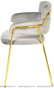 Стул Полин Вельвет Светло-серый
