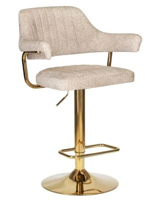 Стул барный DOBRIN CHARLY GOLD, бежевый твид (LEO26)