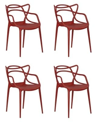 Набор 4 шт Стул обеденный DOBRIN MASTERS, кирпичный (R-05)