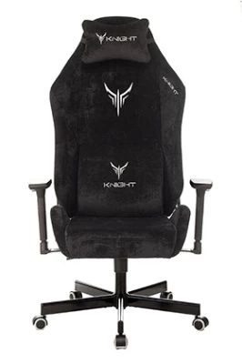 Кресло игровое Knight N1 Fabric черный Light-20 с подголов. крестов. металл
