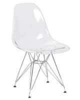 Стул обеденный DOBRIN DSR CASPER, ножки хром, цвет прозрачный