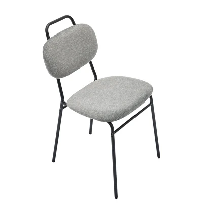 Стул MOLLY разборный черный каркас серое сиденье