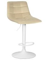 Стул барный DOBRIN TAILOR WHITE, бежевый велюр (MJ9-10)