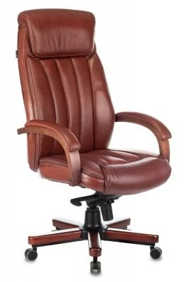 Кресло руководителя Бюрократ T-9922WALNUT светло-коричневый Leather Eichel кожа крестовина металл/дерево Кресло руководителя Бюрократ T-9922WALNUT светло-коричневый Leather Eichel кожа крестовина металл/дерево