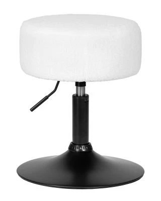 Пуф DOBRIN DANNY BLACK, белое букле