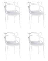 Набор 4 шт Стул обеденный DOBRIN MASTERS, белый (W-02)