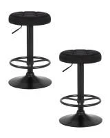 Набор 2 шт Табурет барный DOBRIN BRUNO BLACK, черный велюр (MJ9-101)