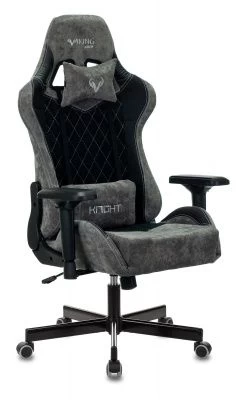 Кресло игровое Zombie VIKING 7 KNIGHT Fabric черный текстиль/эко.кожа с подголов. крестовина металл
