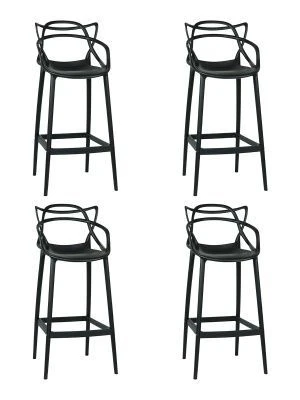 Набор 4 шт Стул барный DOBRIN MASTERS BAR, чёрный (B-03)