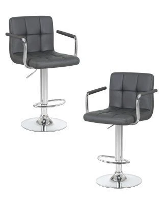Набор 2 шт Стул барный DOBRIN KRUGER ARM, серый