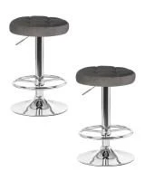 Набор 2 шт Табурет барный DOBRIN BRUNO, серый велюр (MJ9-75)