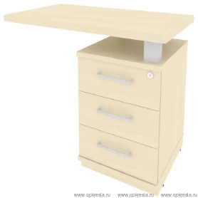 Тумба приставная с топом для криволинейного стола правая  KTP-2