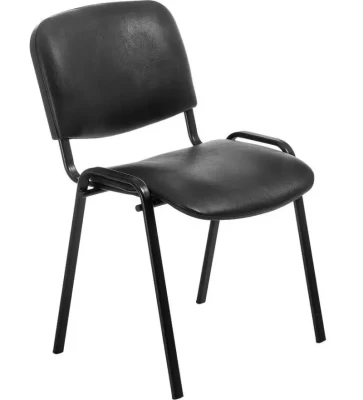 Офисный стул Изо черный (минимальный заказ 30 шт) (Кожзам Черный)