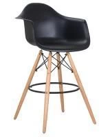 Стул барный DOBRIN DAW BAR (ножки светлый бук, цвет черный)