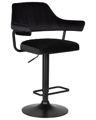 Стул барный DOBRIN CHARLY BLACK, черный велюр (MJ9-101)