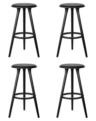 Набор 4 шт Стул барный DOBRIN ROYCE BLACK, чёрный (B-03)