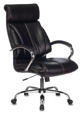 Кресло руководителя Бюрократ T-9904NSL черный Leather Venge Black искусственная кожа крестовина металл хром