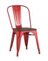 Стул TOLIX WOOD красный глянцевый