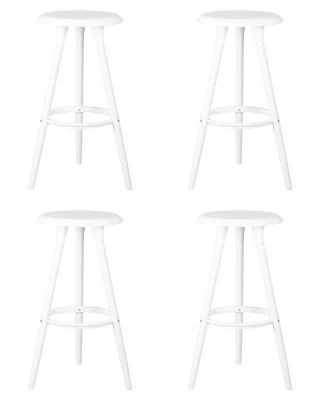 Набор 4 шт Табурет барный DOBRIN ROYCE WHITE, белый (W-02)