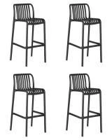 Набор 4 шт Стул барный DOBRIN CHLOE BAR, темно-серый