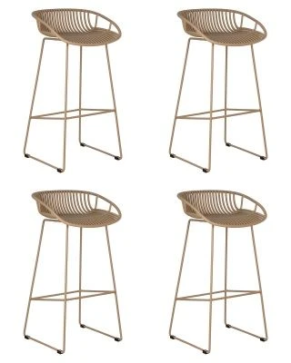 Набор 4 шт Стул барный DOBRIN FRANK, бежевый