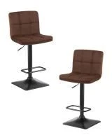 Набор 2 шт Стул барный DOBRIN DOMINIC, шоколадный велюр (MJ9-111)