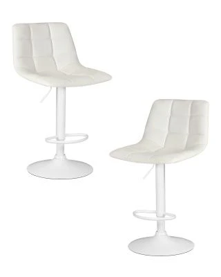 Набор 2 шт Стул барный DOBRIN TAILOR WHITE, белый PU