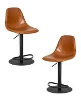 Набор 2 шт Стул барный DOBRIN ROME, коричневый винтажный PU (MS09)