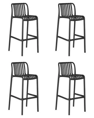 Набор 4 шт Стул барный DOBRIN CHLOE BAR, темно-серый