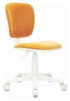 Кресло детское Бюрократ CH-W204NX оранжевый Velvet 72 крестов. пластик белый пластик белый Кресло детское Бюрократ CH-W204NX оранжевый Velvet 72 крестов. пластик белый пластик белый